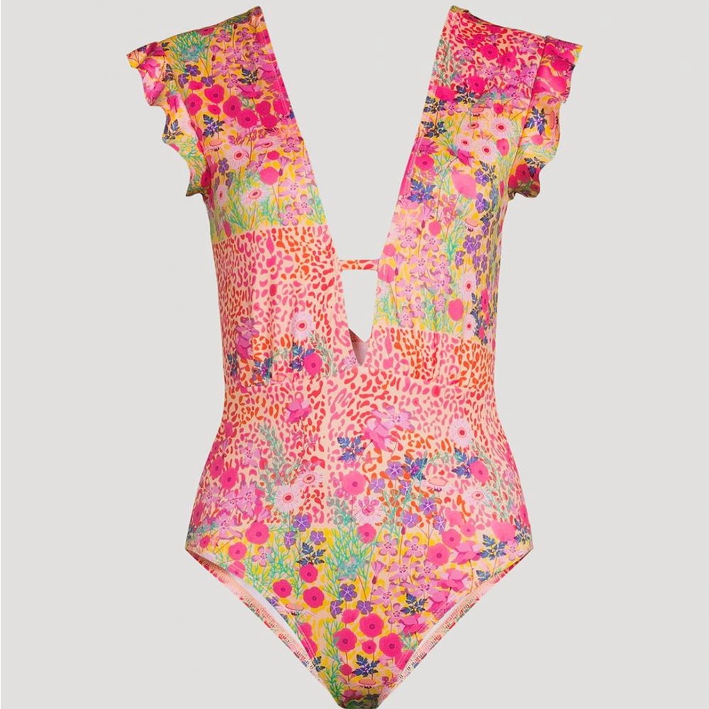 {Beth Richards} Swimwear | Roopa x Sophia OnePiece Swimsuit Purple Garden Z195